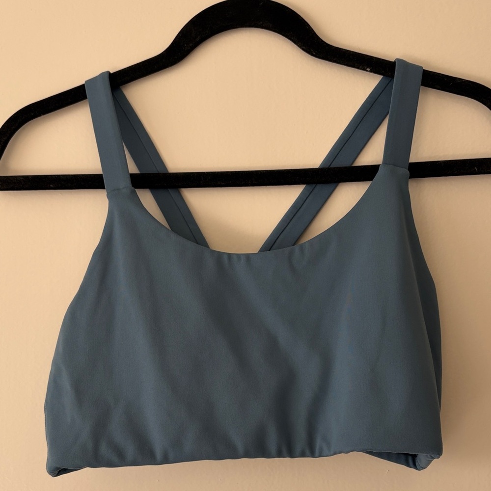 Girlfriend Collective Slate Blue Sports Bra